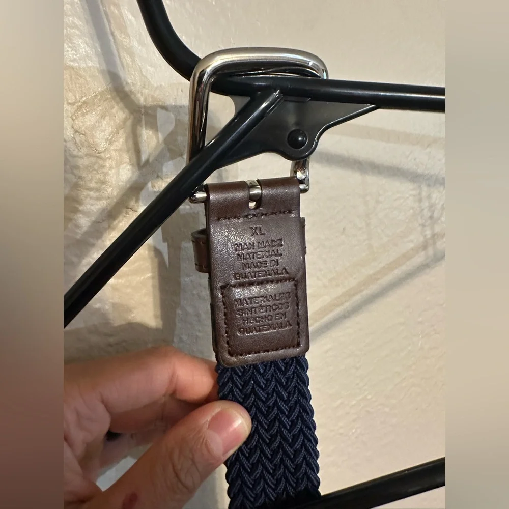 Boys Navy Woven Belt